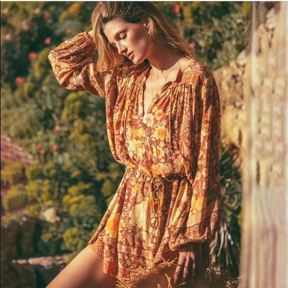 BOHO CHIC GYPSY AMBER AMETHYST MINI DRESS TUNIC - Picture 2 of 7